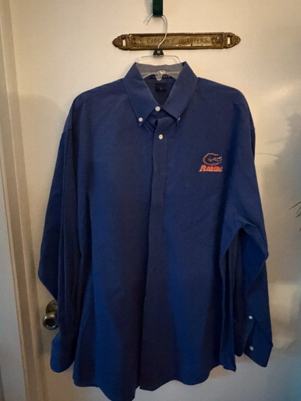 Vantage Blue Long Sleeve Florida Gators Men's Dress Shirt #1